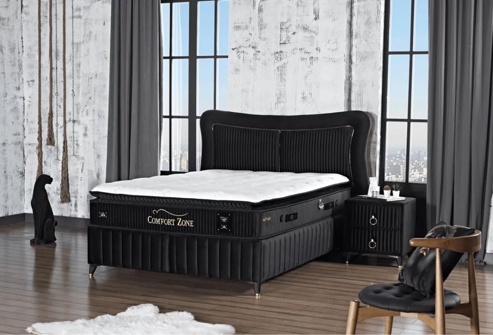 Тапицирано легло Comfort Zone Черно