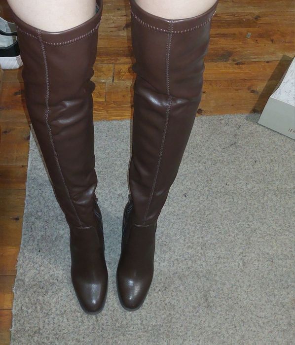 Кафяви дълги ботуши jenny fairy НОВИ