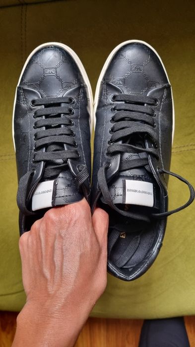 Emporio ARMANI черни дамски обувки/ сникърси, размер 38