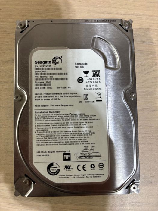 Hard Disk 500GB Seagate HDD ST500DM002 SATA3 6GB/S 16MB Cache 7200 Rpm