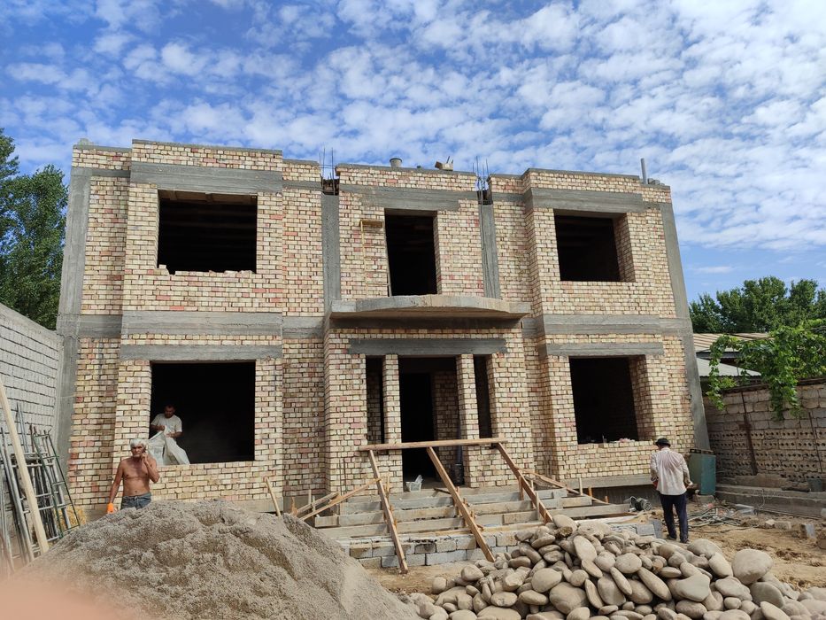 Nuldan uchastka kutaramiz gisht terish beton quyish tom yopish xizmati