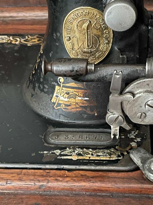 Антична шевна машина SINGER , патент 1886г.