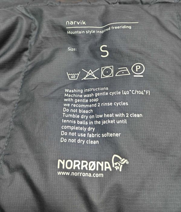 NORRONA Narvik Down750 Оригинално ски яке с пух и качулка размер S