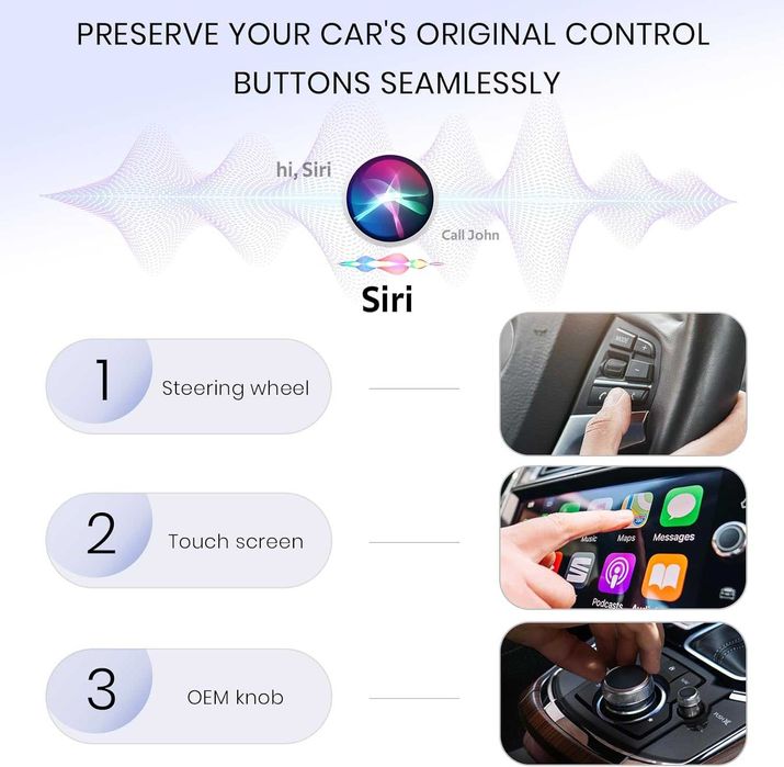 Adaptor wireless CarPlay,  iPhone iOS 10+, mașini cu CarPlay cu fir
