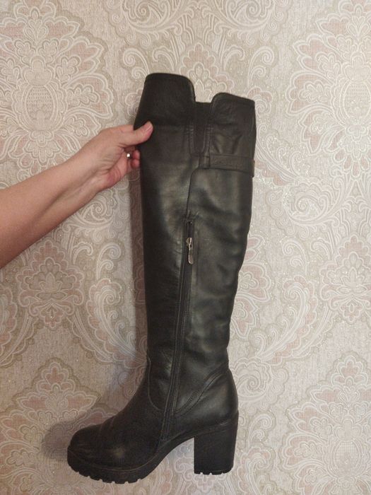 Сапоги женские кожаные