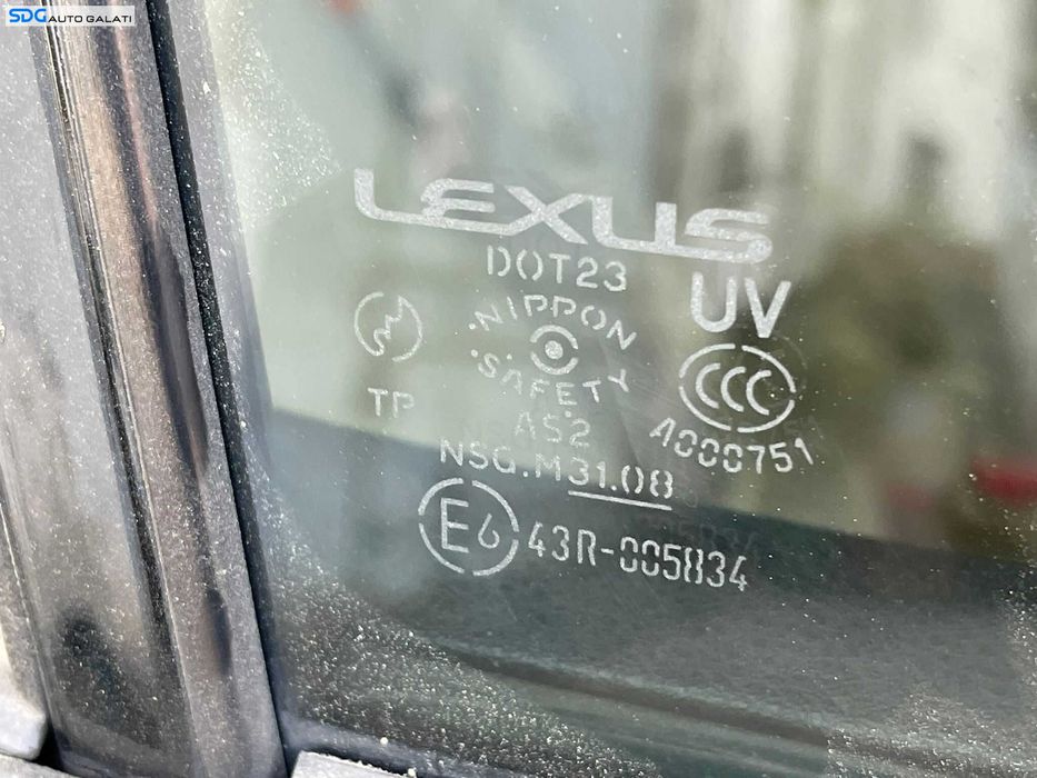 Geam Sticla Culisant de pe Usa Portiera Dreapta Spate Lexus XE20 IS IS220 2005 - 2013 [C0634]