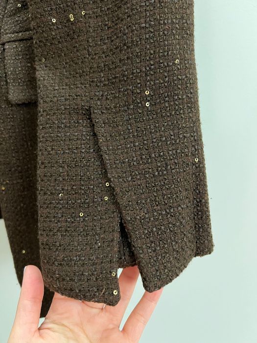 Сет в кафяво с пола и блейзър