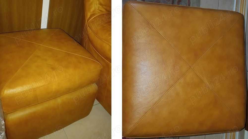 Set sufragerie piele Mobexpert - Villiers, reducere februarie 2026