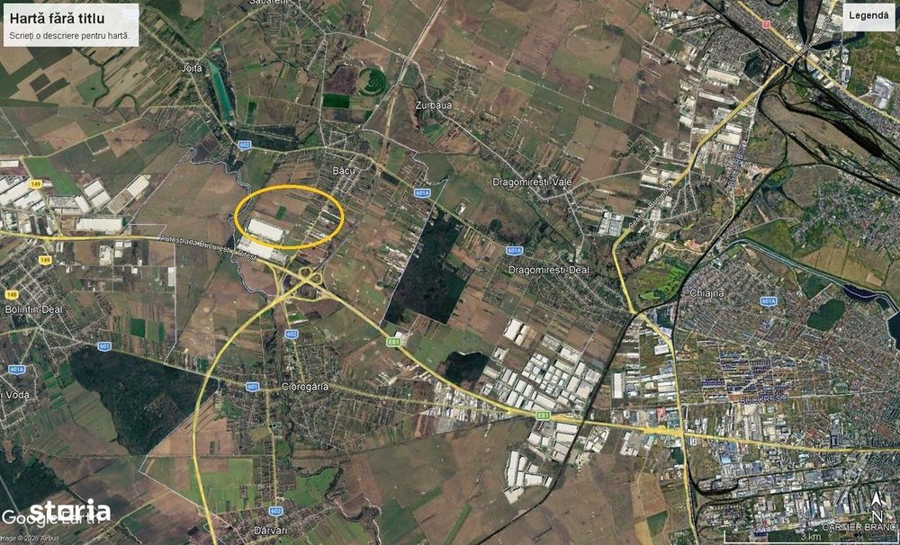 Teren Industrial 10 Ha Joita| A1 București – Pitești | Lângă Depozitel