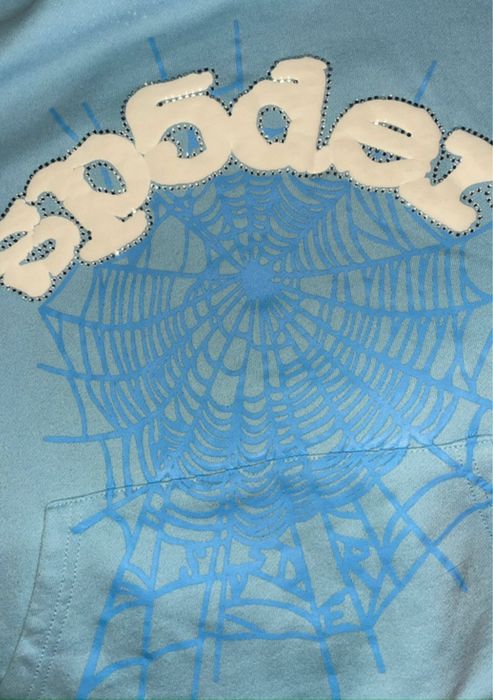 Hanorac Sp5der albastru-deschis