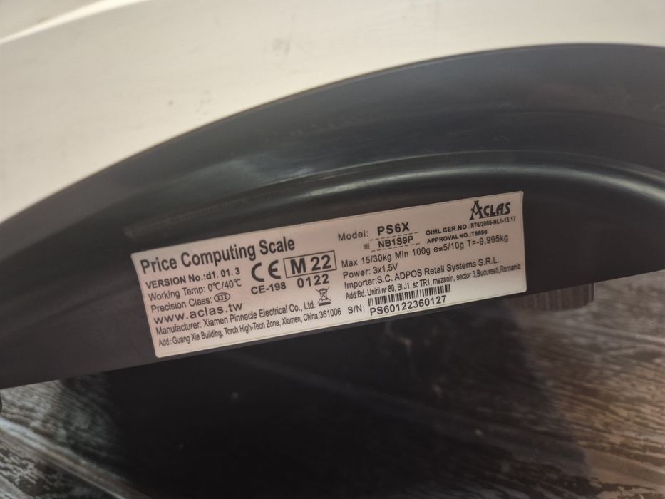 Cantar Aclas 30 kg Omologat