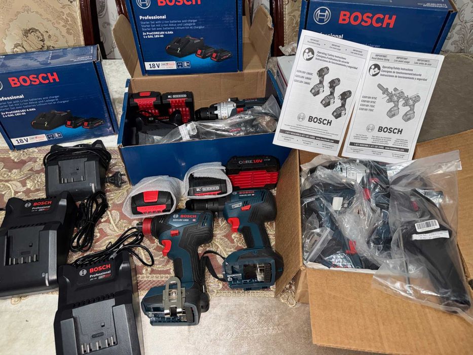 Оригинал 18V Bosch шуруповёрты, гайковёрты и другие, по выгодным ценам