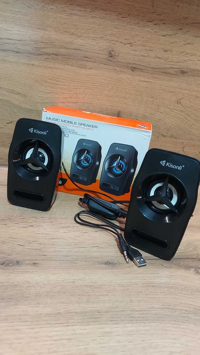 Дёшево  колонки с подсветкой новые в коробке для компьютера