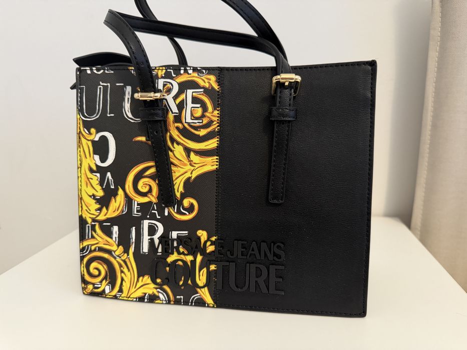 Кожена чанта Versace