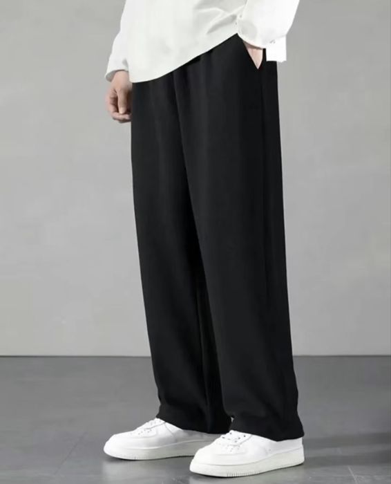 Широкие брюки черный кочественный