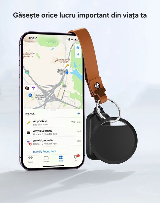 Sistem anti pierdere copii/animale/obiecte. Breloc GPS Apple Find My.