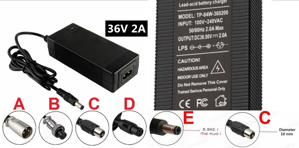 Incarcator baterie  bicicleta scuter electric 36V 48V 60V Nou!