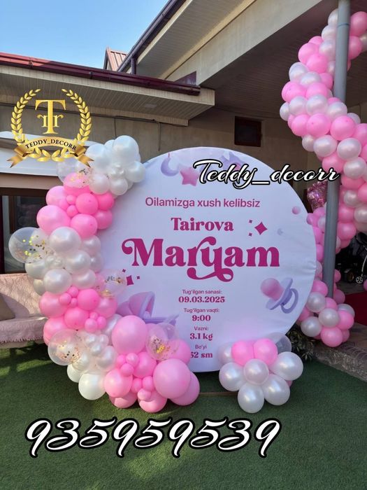 Ayiq 200.000 so'mdan Afarmleniya Fotozona 500.000 so'mdan Kartej Video