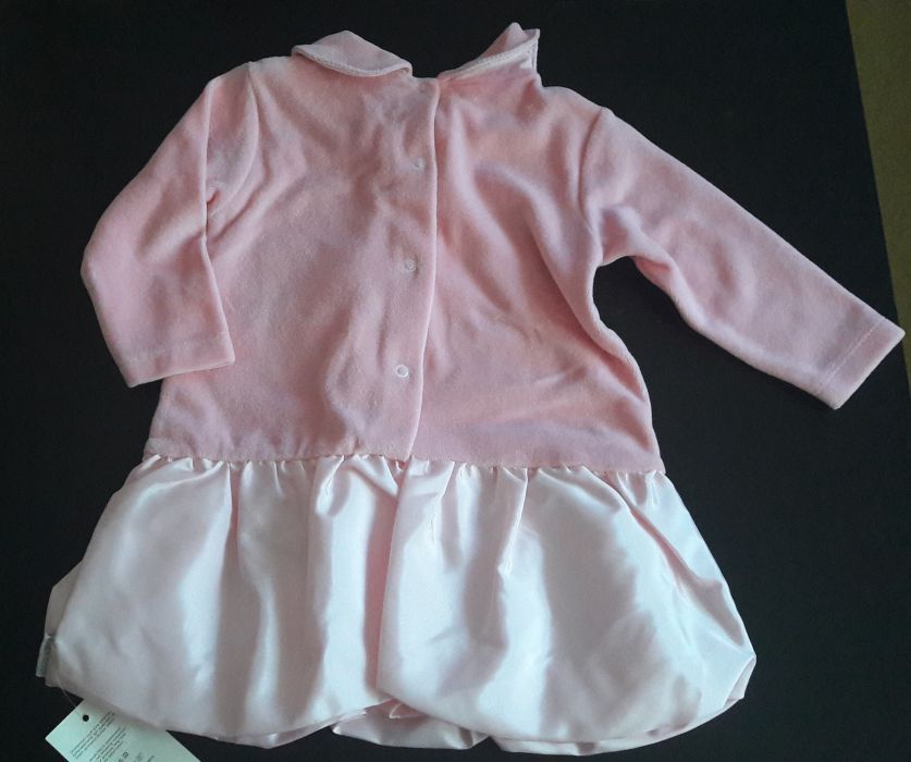 Rochie roz, Baby Rose, 74 cm, 8-9 luni, NOUA