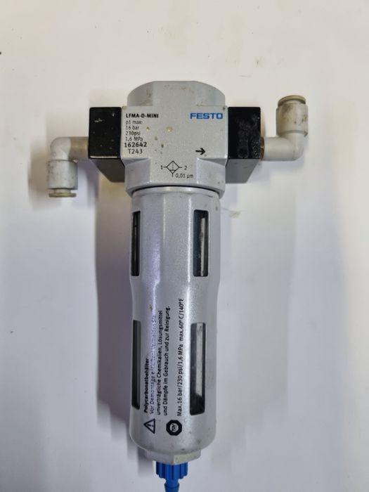 3/8 Пневматичен микрофилтър с дренаж LFMA-D-MIDI-T408 0.01микрометра