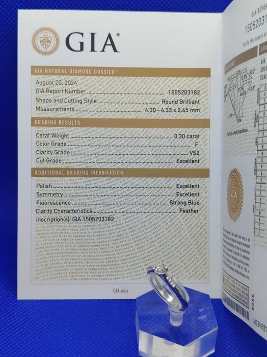 Годежен пръстен с диамант 0.30ct.