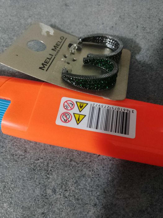 Cercei strass verde Meli Melo