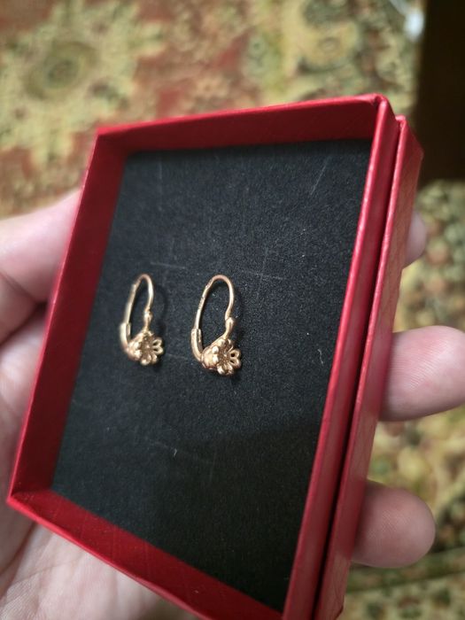 Серьги из советского золота (583 проба)