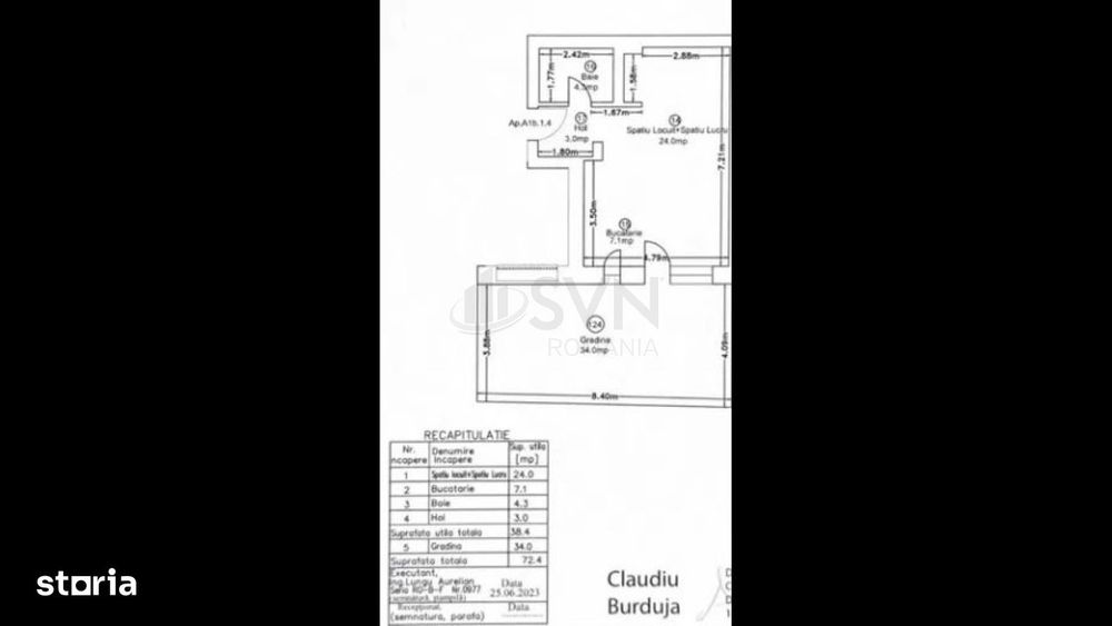 Studio cu gradina privata 34 mp I 73 mp I Avalon Estates