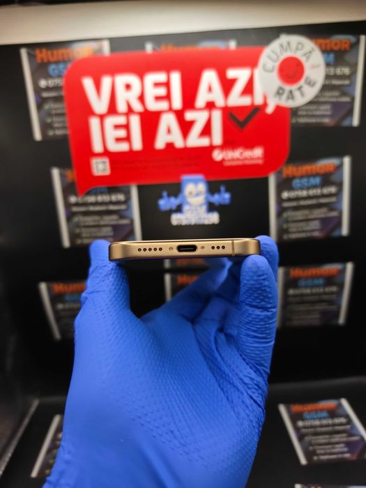 iPhone 16 Pro / Gold / 128GB / Baterie 90% / Garantie / Posibilitate Rate
