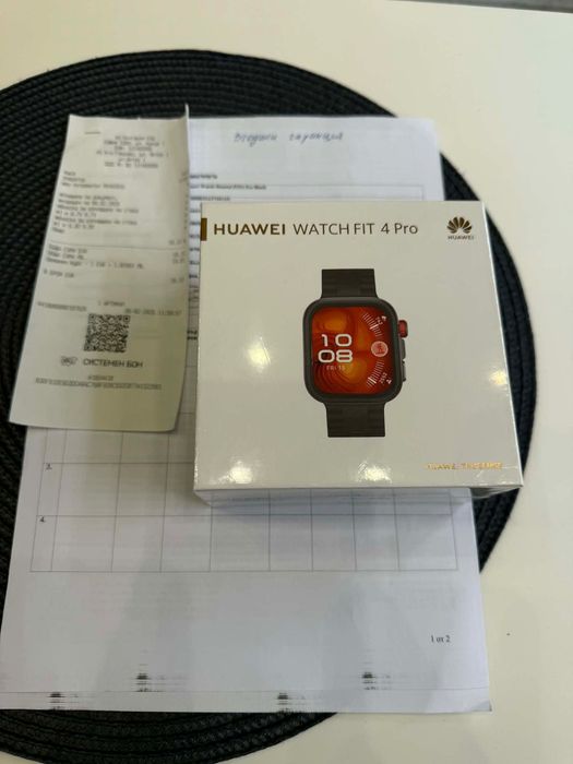 Чисто нов смарт часовник Huawei Watch Fit 4 Pro Black + гаранция