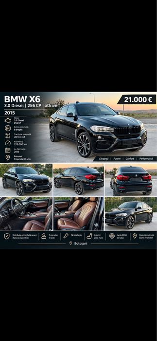 BMW X6 F16 3.0D 258cp