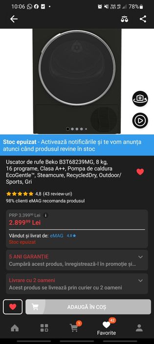 Kit suprapunere uscator-mașină de spălat