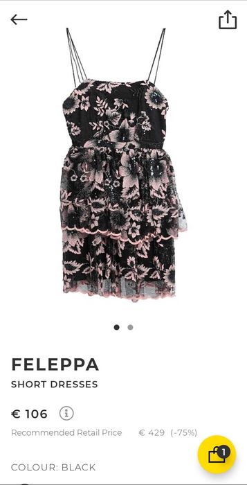 Feleppa къса рокля на цветя