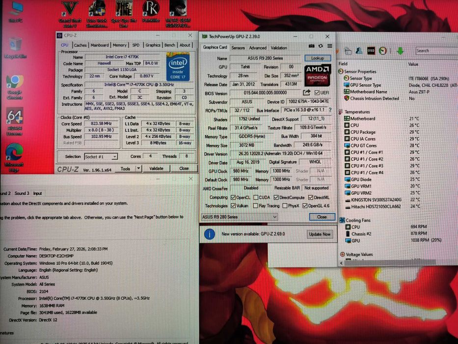 Unitate PC Gaming i7 4770K 3.9Ghz/16GB/R9 280 3GB HDMI/SSD 240GB GTA V