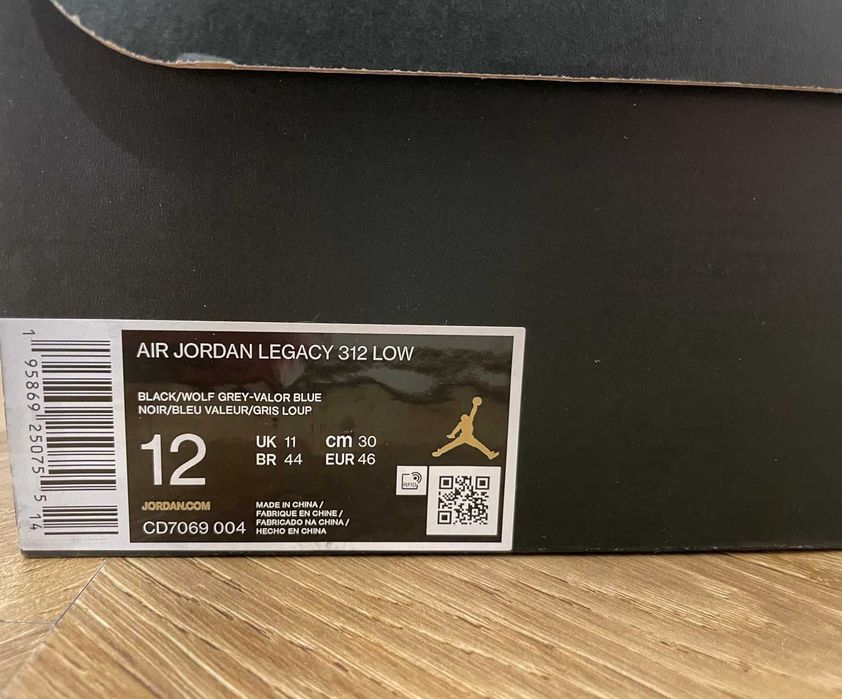 Маратонки Air Jordan Legacy 312 low uk12