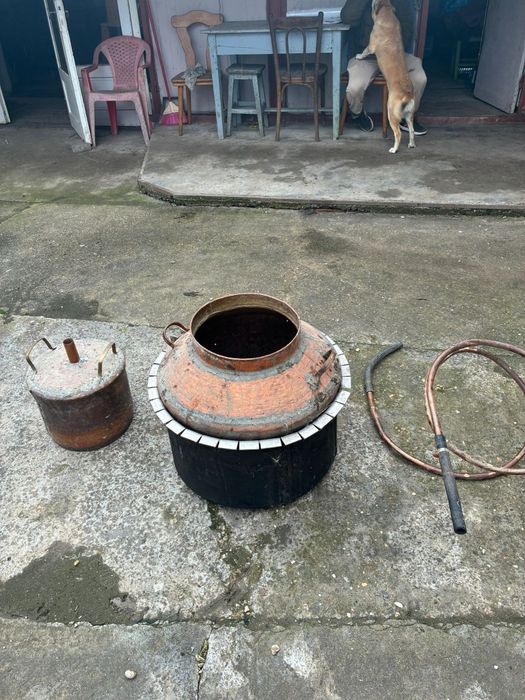 Cazan de țuică din cupru alimentar, 85 litri