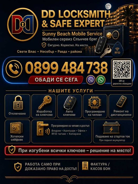 Ключар на място — Слънчев бряг, Несебър, Свети Влас