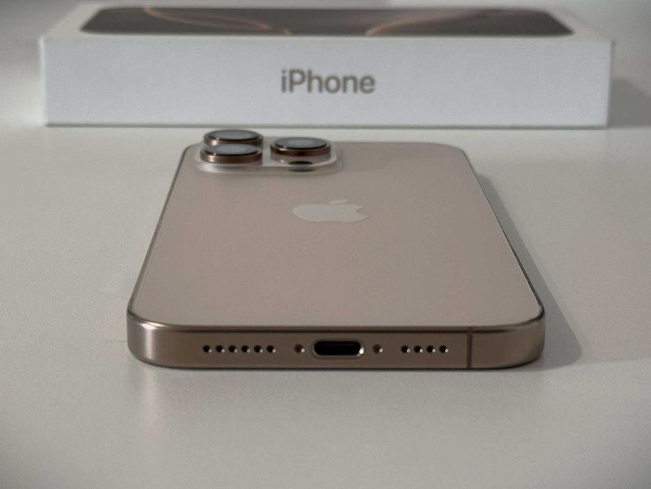 Бартер! iPhone 16 Pro Max Desert Titanium (Златен) 97% Батерия!