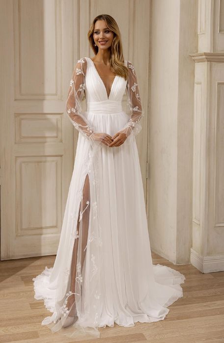 Vând rochie de mireasa linia A