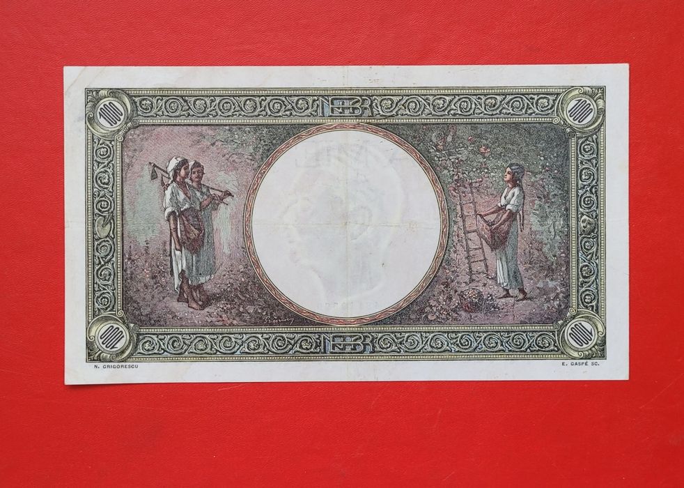 Bancnota 1000 lei 1939 Supratipar bani vechi monede
