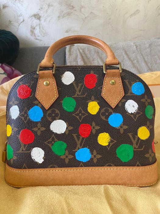 Geanta louis vitton editie limitata x yayoi kusama bb monogram