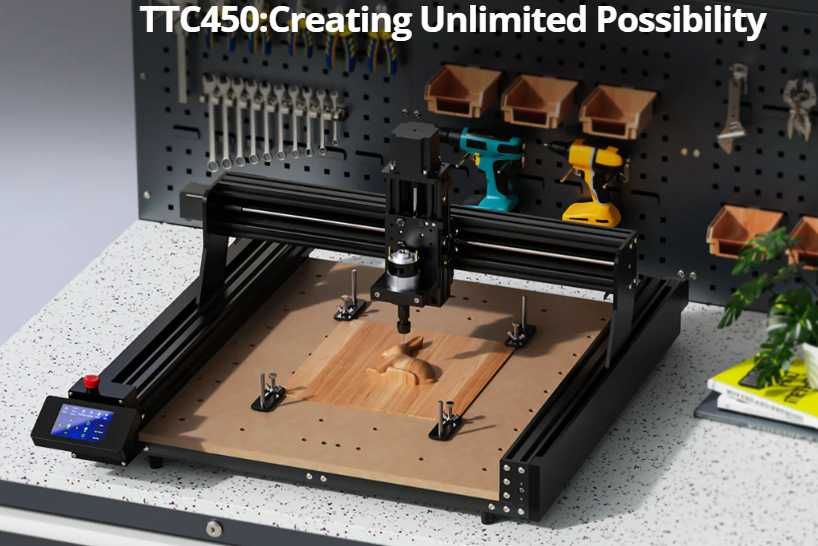 CNC TTC450, 80W spindle, 460x460mm, kit complet - NOU
