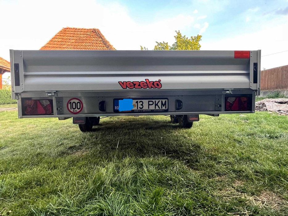 REMORCA APICOLĂ 2700kg TARATĂ la MMA 1800kg, se conduce cu  PERMIS CAT. B