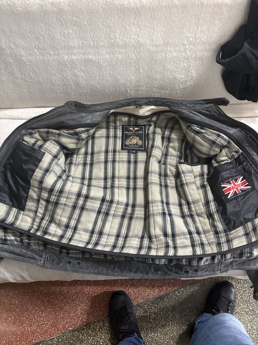 Geaca moto piele purtata de cateva ori marimea 50