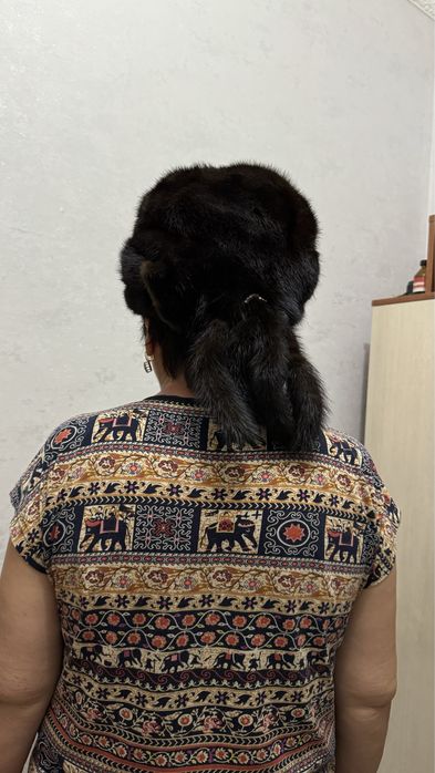Норковая женская шапка