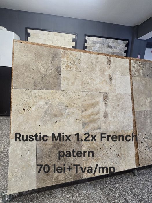 PROMOTIE!! Travertin rustic 1,2 French Set