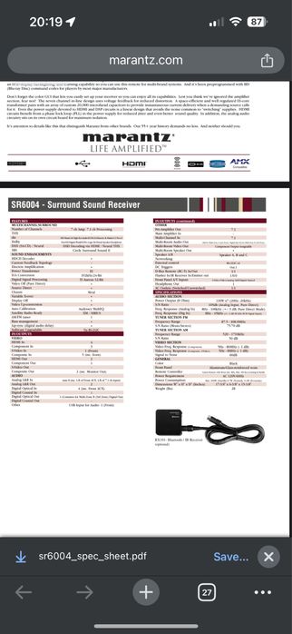 Marantz SR 6004 9.1  125w