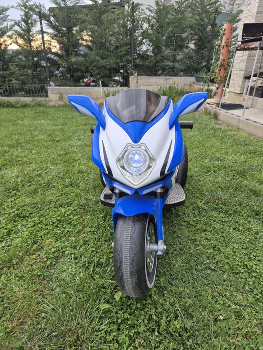 Motocicleta electrica cu 3 roti Premier Sport, 6V, 2 motoare, MP3, albastru