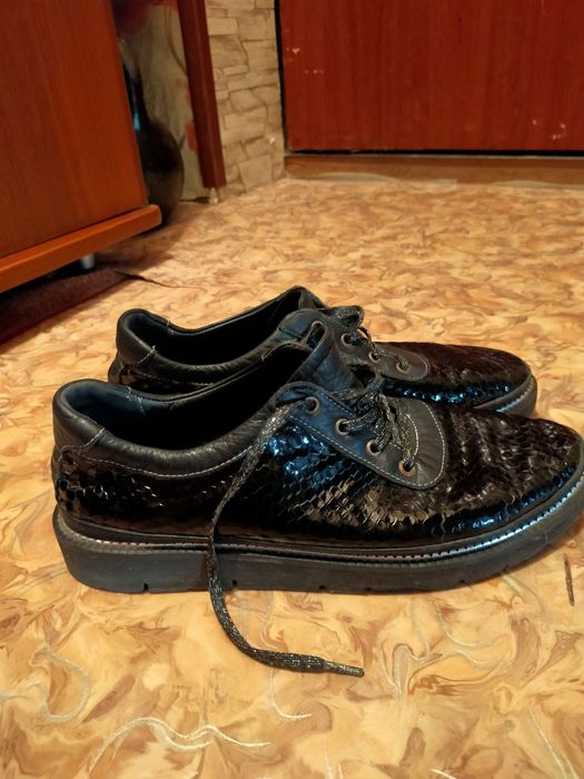 Туфли-ботинки кожаные