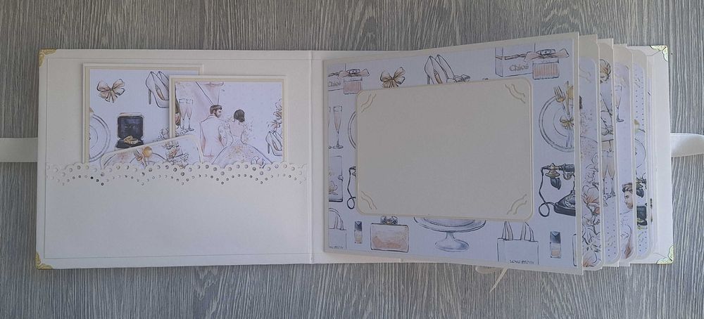 Сватбен албум "Тя и Той" в бяло и ванилия, ръчна изработка /24.10